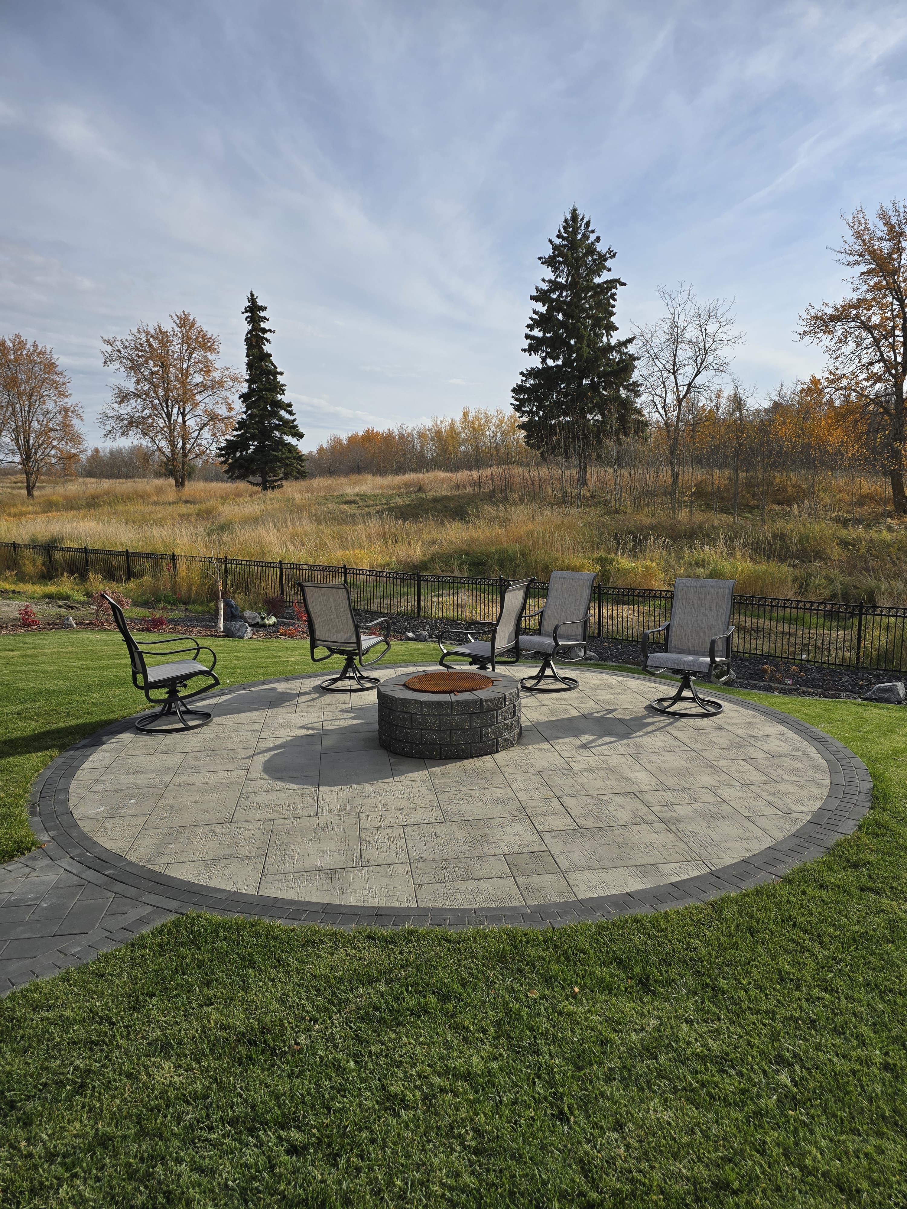 Fire pit patio — Sherwood Park